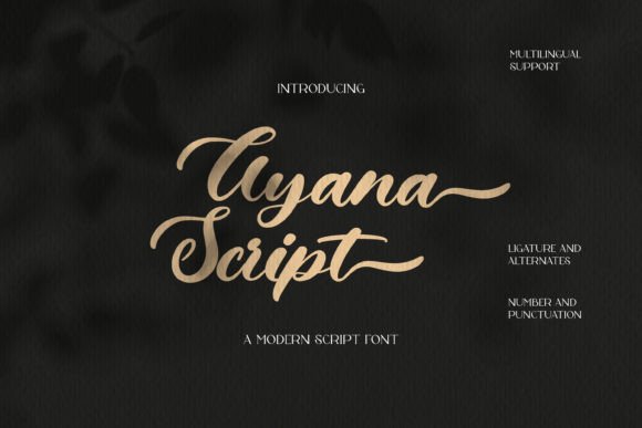 Ayana Script: The Modern Calligraphy Font for Bold Brands