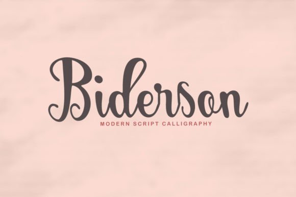 Biderson Script: A Modern Calligraphy Font with Classic Appeal