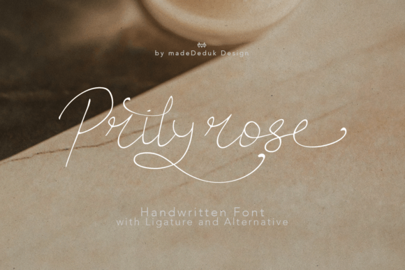 Prilyrose Script: A Handwritten Font for Authentic Designs