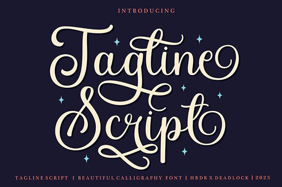 Tagline Script: A Typeface with Flowing Elegance and Modern Charm