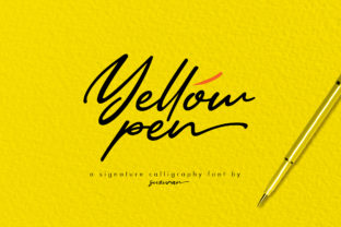 Yellow Pen Script: A Creative Font for Modern Design Projects
